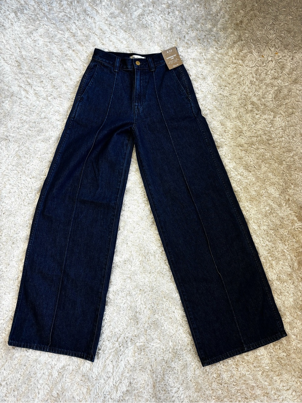 NWT Madewell Superwide-Leg Jeans Landrum Wash, Size 23 - Picture 4 of 6